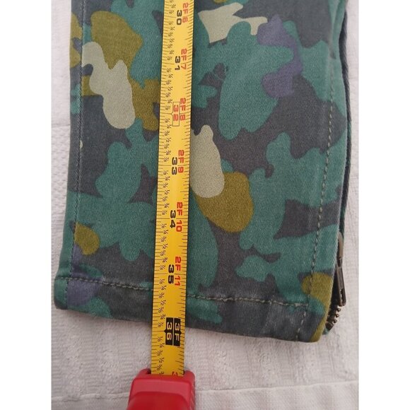 Cabi Womens Jeans Clover Camo Skinny Denim Green Mid Rise Ankle Zipper Size 6 - Picture 10 of 16